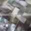 Blacklip shell mosaic tile in herringbone pattern,sea shell tile