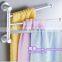 New 3 Swivel Bars Aluminium Wall Mounted Bathroom Towel Rail Rack Bath Room Holder Hanger Lowest Price