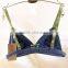 Vintage denim blue cotton no rims bikini bra