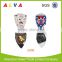 2016 ALVA New amazing animals printed baby bandana bibs cotton baby drool bibs made in China