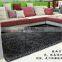 New Design Parlour Bedroom Elastic Black Shaggy Carpet