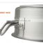 ISO9001 factory supplier rust-resistance commercial kitchen stainless steel steam pot with sandwich bottom for hotel