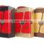 Luxury durable foldable paper leather hard case for wine red