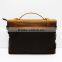 High quality custom fashion men's real leather business messenger laptop bag