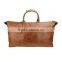 European Style Large Capacity Tote Travel Bag,brown Real Leather Foldable Duffel Bag,fashion Portable Messenger Bag
