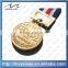 souvenir custom cartoon metal epoxy doming ribbon sport medal