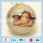 Ball Shape Tin Christmas Decoration Boxes with Angle Baby Pattern