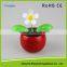 factory direct sale solar energy toys solar powered dancing sun flower, car decorative gift