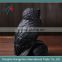 handmade cystal animal figurine black stone owl