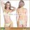Women's Sexy Black Lace Halter Straps Bikini Swimwear Two Pieces