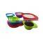 FDA silicone Stackable and Space Saving Foldable Silicone Measuring Cups Set Measuring tool