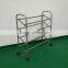 4 tiers Metal Shoes Rack 12 Pairs Easy Assemble Shoe Rack With 4 Wheels