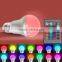 5W RGB LED Color Changing Lamp With Remote Controller Globe Bulb 85-265V E27 CJ-RGBQPD-006