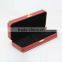 Elegant Marsala leather jewelry box with buckle lock and exquisite gold embroider