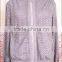 newest fashion girls pig suede jacket dyed color with square shaped hole