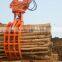 Hitachi Ex120-2 supply DOOSAN HITACHI mechanical log grapple and hydraulic wood grapple for excavator