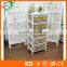 Small Wooden Bamboo Drawers Low Storage Cabinets