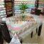 Newest Rectangle Transparent Printed All-in-one Vinyl Tablecloth Piece/roll
