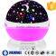 Baby Night Light Moon Star Projector 360 Degree Rotation - 4 LED Bulbs 9 Light Color Changing With USB Cable