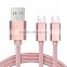 Newest high quality 2 in 1 micro usb charging mobile data cable
