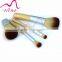 Fashion Portable Best Makeup Brushes Travel Set 4PCS with Cosmetic Bag