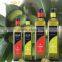 Various atrovirens square and round olive oil glass bottles
