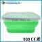 Transparent silicone folding lunch box, silicone case, portable box