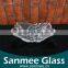 Square Diamond Embossed Glass Ice Cream Cup