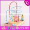 2017 new design educational kids play wooden toy bead maze W11B135