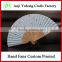 Wholesale custom bamboo nylon fold hand fan