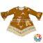 Autumn Children Frocks Designs Girl Party Dress Long Children Frock Easter Egg And Rabbit Lace Girl Dress