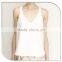 Latest design White summer Tank Tops for women 2016 with cheap price