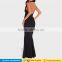 2017 women party long wedding evening maxi dresses Sexy mermaid halter backless split cocktail dresses for prom night