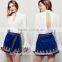 new arrival young girls embroidery denim mini skirt customized 2016