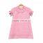 Round Neck Short Sleeve Cotton Knitting Girl Dress