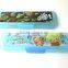 Curtom logo print transparent colorful plastic pencil case pen boxes