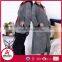 Popular melange yarn grey coral fleece solid zipper bathrobe