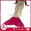 new style red and golden hot stamping shiny mermaid tail blanket
