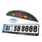 Wireless European license plate parking sensor with three sensors and LED display