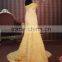 IN STOCK Off-The-Shoulder Flower party dress women's floor-length prom dress SE89
