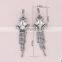 Shineland New Vintage Glass Tassel Long Dangle Earring Brincos For Women Gift Antique Gold Plated Resin Stone Pendiente Earrings