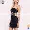 China women dress factory black hollow sexy bandage mini evening dress