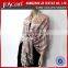 2017 NEW design fashion colorful geometric patterned jacquard scarf with fringe beautiful shawl for women