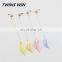 Korean new fashion school stationery .custom logo design free printable Cute Kawaii brass leaf shaped bookmarks with tassels