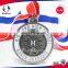 Thanksgiving Day Half Marathon Medal with Maple leaves Cut-out