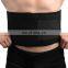 Neoprene waterproof black adjustable waist trimmer belt for weight loss