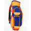 Orange/Navy Polyester and PU leather golf tour bag