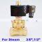 GOGO Normally open 16bar Brass high temperature steam 2 way solenoid electric water valve 3/8 1/2 inch AC220V Orifice 15mm PTFE
