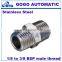 High quality quick coupler 1/8 to 3/8 male thread outside the wire pass-through SUS304 stainless carbon steel pipe wire fittings