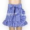 Plaid Ruffles Sweet Girls' Pleated Skirts With Bow Tie Belt